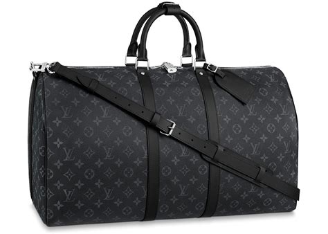 louis vuitton keepall 55 schwarz|louis vuitton keepall bandouliere.